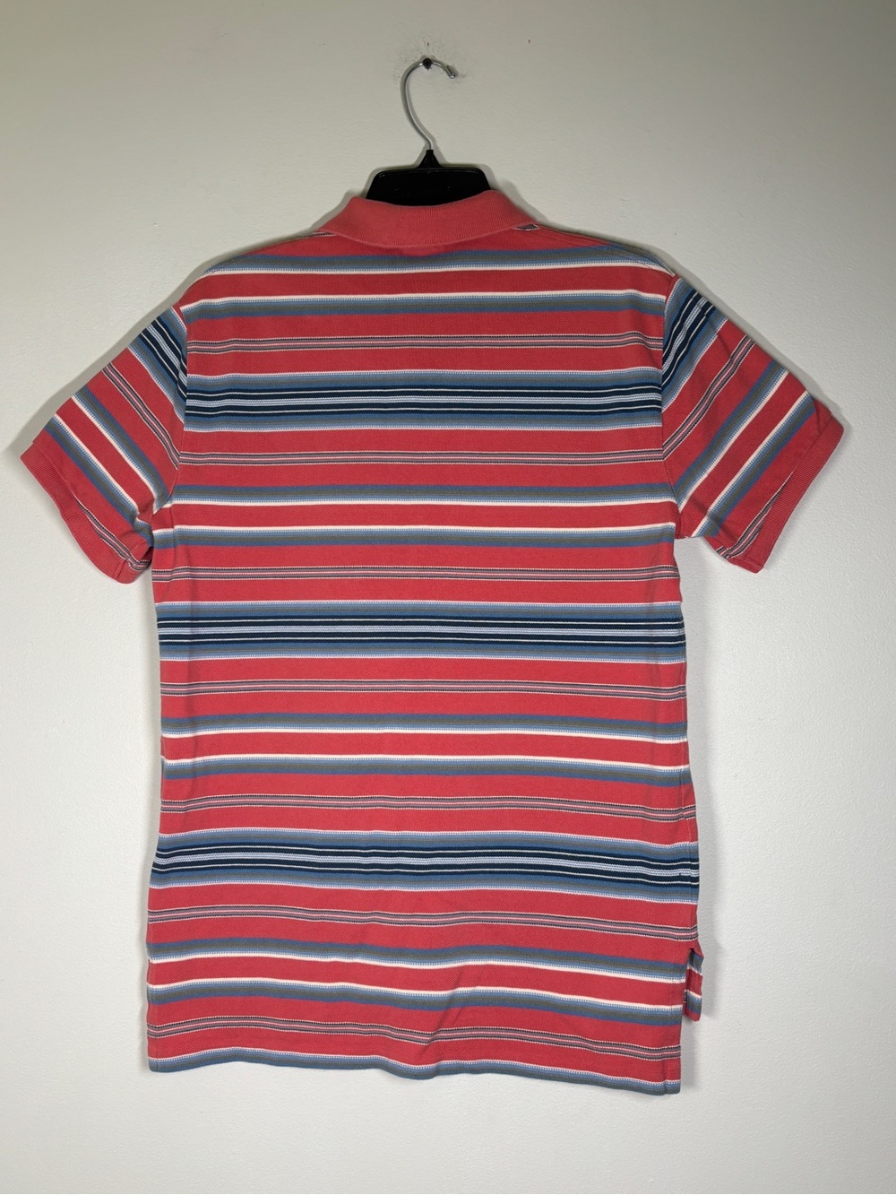 Polo by Ralph Lauren Red Coral & Navy Striped Polo Shirt - Picture 5 of 8